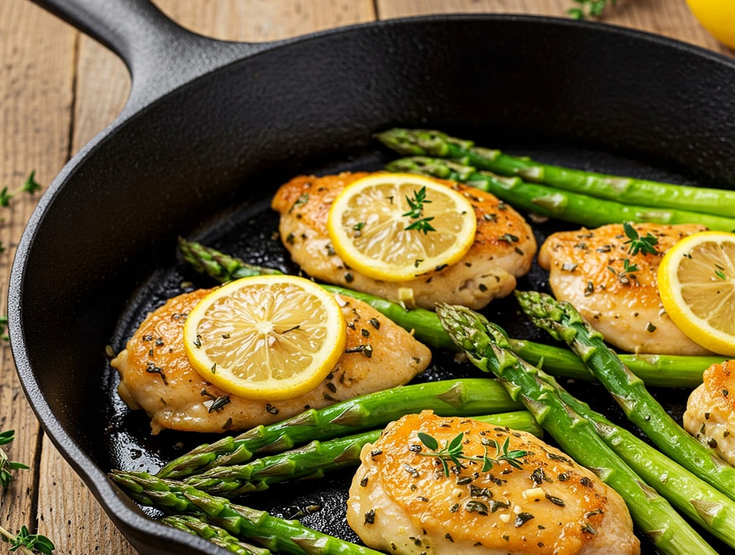 One-Pan Lemon Herb Chicken and Asparagus