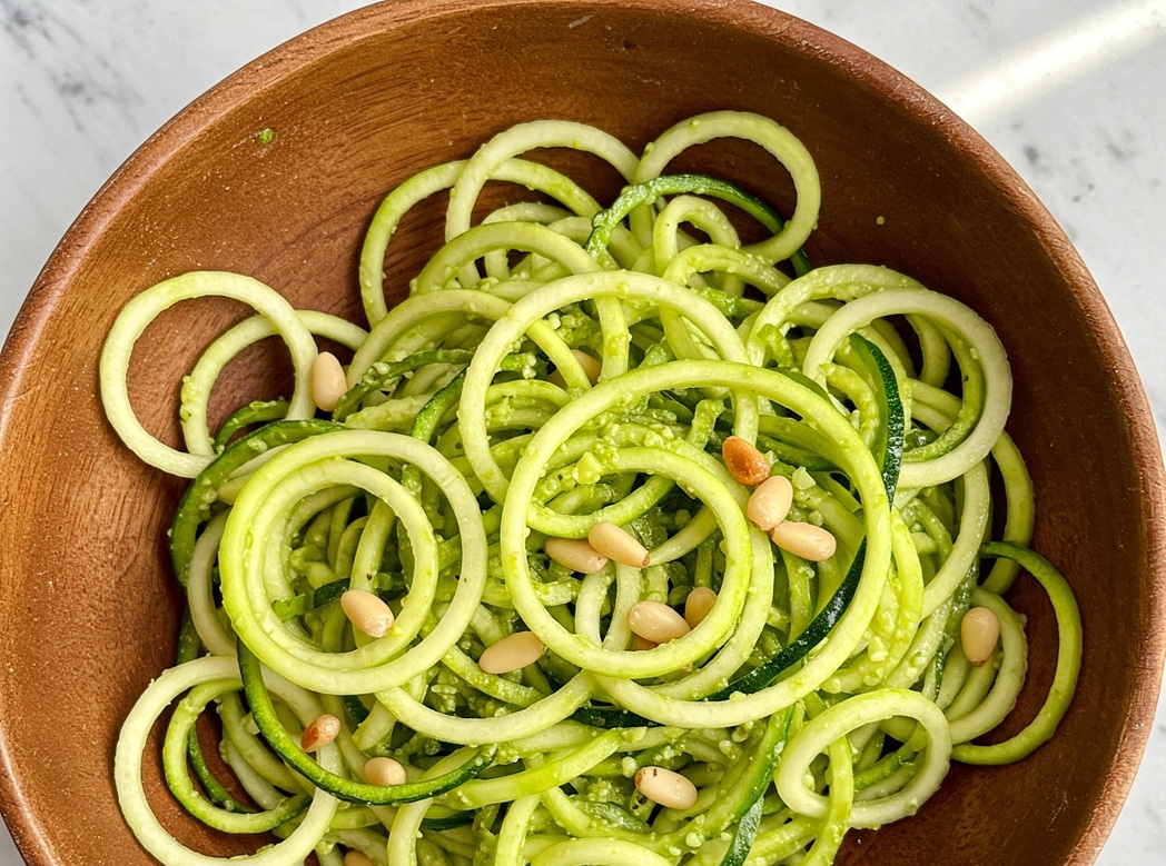 8. Easy Zucchini Noodles with Pesto