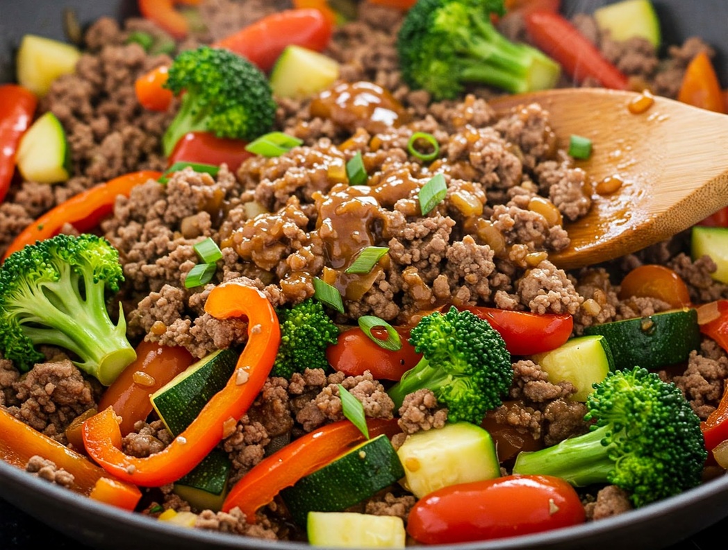 2. Quick Keto Ground Beef Stir-Fry